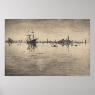 James Whistler - Nocturne, from Venice Poster
