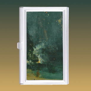 James Whistler - Nocturne in Black and Gold Business Card Holder