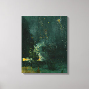 James Whistler - Nocturne in Black and Gold Canvas Print