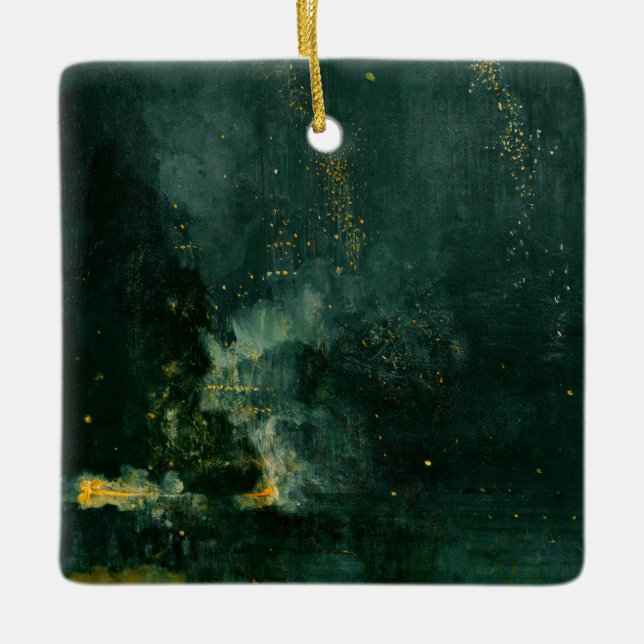 James Whistler - Nocturne in Black and Gold Ceramic Ornament (Front)