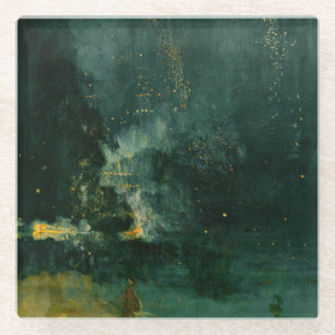 James Whistler - Nocturne in Black and Gold Glass Coaster