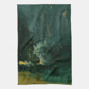 James Whistler - Nocturne in Black and Gold Kitchen Towel