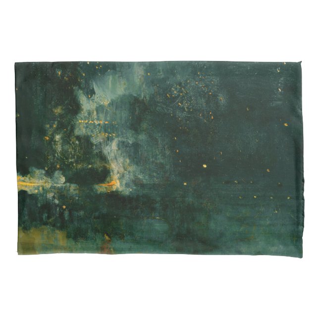 James Whistler - Nocturne in Black and Gold Pillowcase (Front)