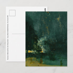 James Whistler - Nocturne in Black and Gold Postcard
