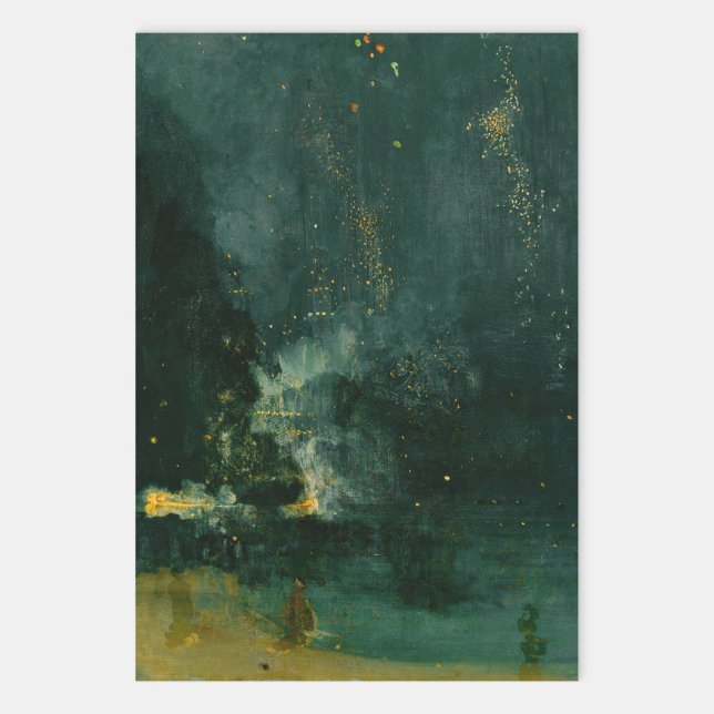 James Whistler - Nocturne in Black and Gold Wrapping Paper Sheet (Creator Uploaded)
