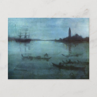 James Whistler-Nocturne in Blue and Silver,Venice Postcard