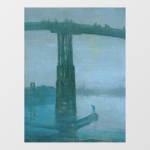 James Whistler - Nocturne, Old Battersea Bridge Window Cling