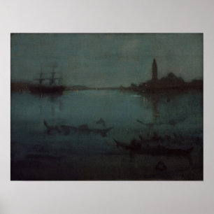 James Whistler - Nocturne: The Lagoon, Venice Poster