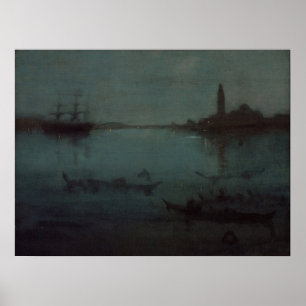 James Whistler - Nocturne: The Lagoon, Venice Poster