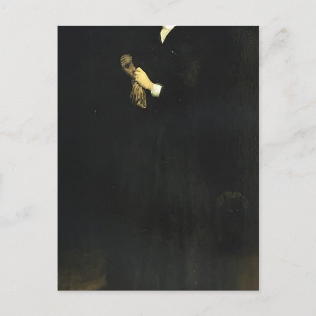 James Whistler- Portrait of Mrs. Cassatt Postcard (Front)