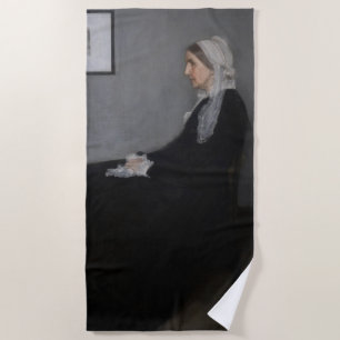 James Whistler - Portrait of the Artist's Mother Beach Towel