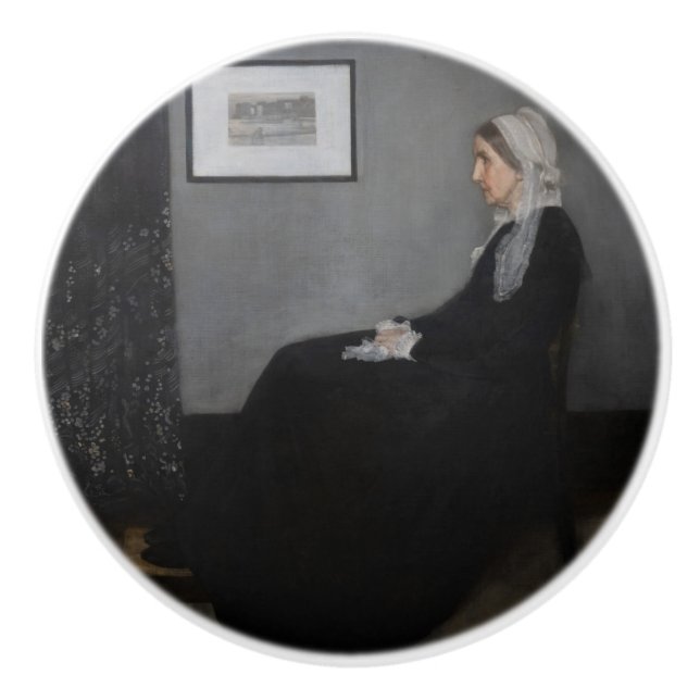 James Whistler - Portrait of the Artist's Mother Ceramic Knob (Front)