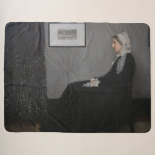 James Whistler - Portrait of the Artist's Mother Sherpa Blanket
