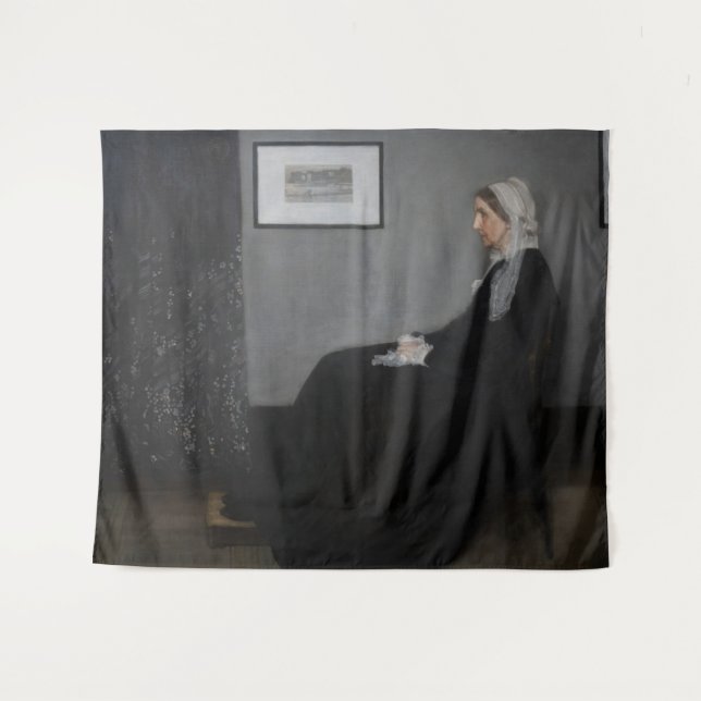 James Whistler - Portrait of the Artist's Mother Tapestry (Front (Horizontal))