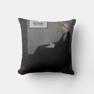 James Whistler - Portrait of the Artist's Mother Throw Pillow