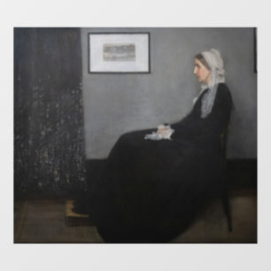 James Whistler - Portrait of the Artist's Mother Window Cling