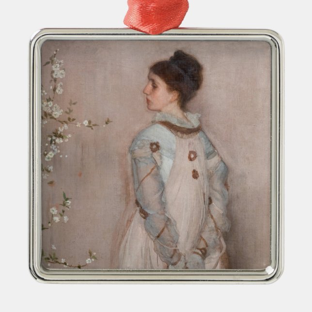 James Whistler - Symphony in Flesh Colour and Pink Metal Ornament (Front)