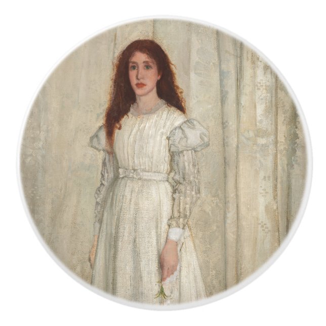 James Whistler - Symphony in White No. 1 Ceramic Knob (Front)