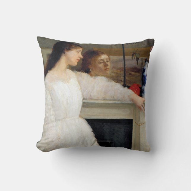 James Whistler - Symphony in White No. 2 Throw Pillow (Front)