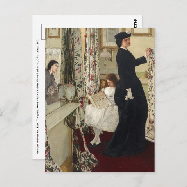 James Whistler - The Music Room Postcard (Front/Back)