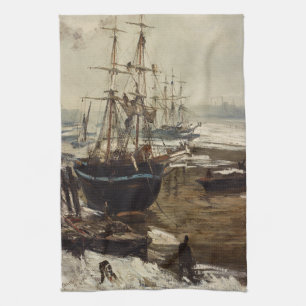 James Whistler - The Thames in Ice Kitchen Towel