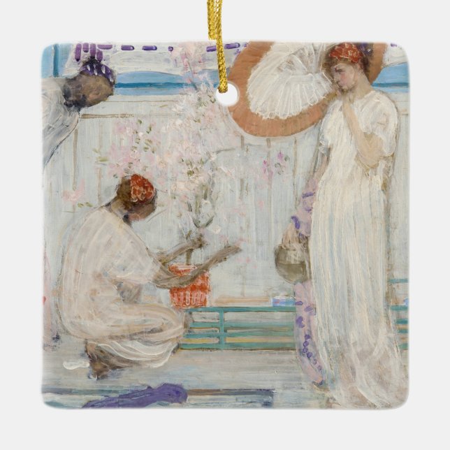 James Whistler - White Symphony, Three Girls Ceramic Ornament (Front)