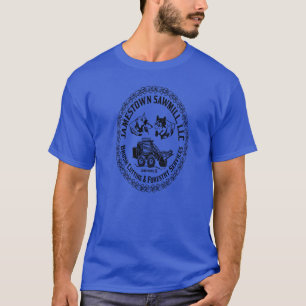Jamestown Sawmill Logo On Deep Royal Men Basic T-Shirt