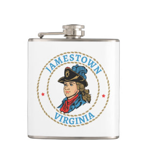 Jamestown Virginia Colonial Hip Flask