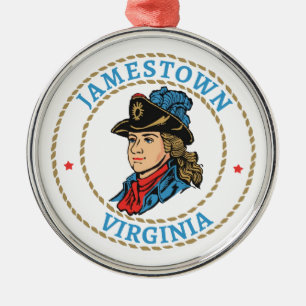 Jamestown Virginia Colonial Metal Ornament