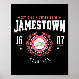 Jamestown Virginia Colony Rustic Souvenir Revoluti Poster