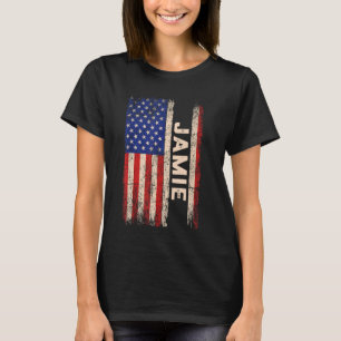 Jamie First Name Shirt Jamie Name American Flag