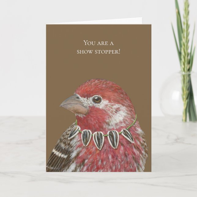 Jamie the house finch card (Front)