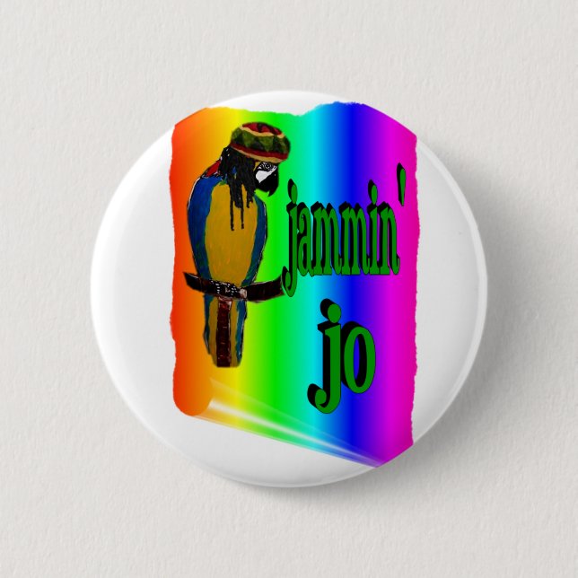 Jammin' Jo 2 Inch Round Button (Front)
