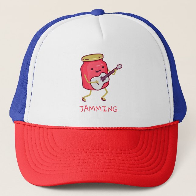 Jamming Pun Trucker Hat (Front)