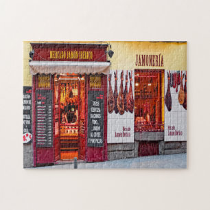 Jamoneria. Butchers Shop Madrid. Jigsaw Puzzle