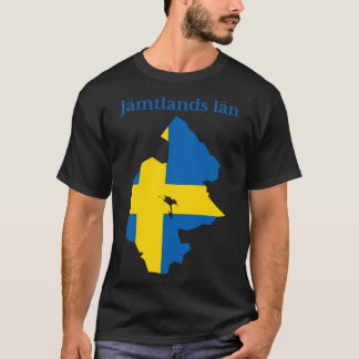 Jamtland County Map Sweden T-Shirt
