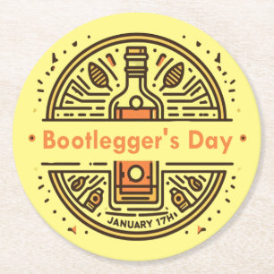 Jan 17th - Bootlegger's Day Round Paper Coaster