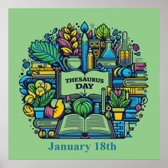 Jan 18th - Thesaurus Day Poster (Front)