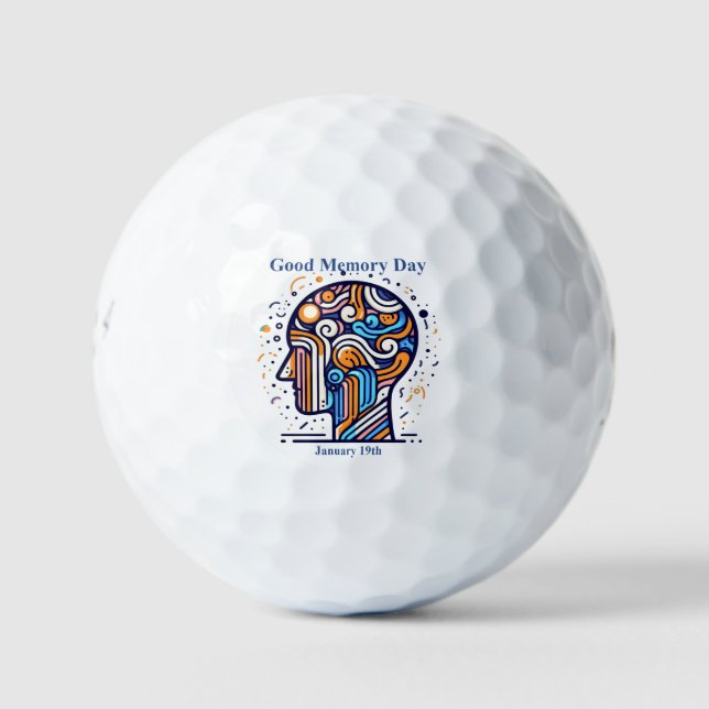 Jan 19th - Good Memory Day Golf Balls (Front)