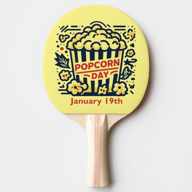 Jan 19th - Popcorn Day Ping Pong Paddle (Front)