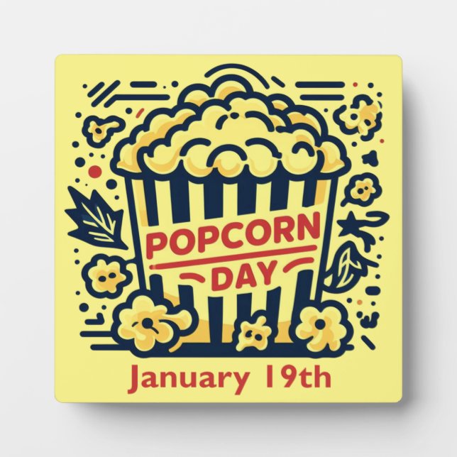 Jan 19th - Popcorn Day Plaque (Front)