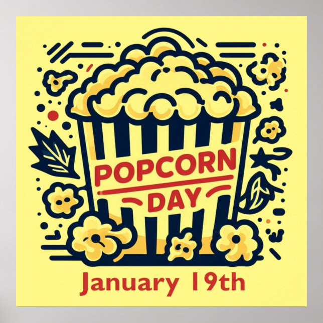 Jan 19th - Popcorn Day Poster (Front)