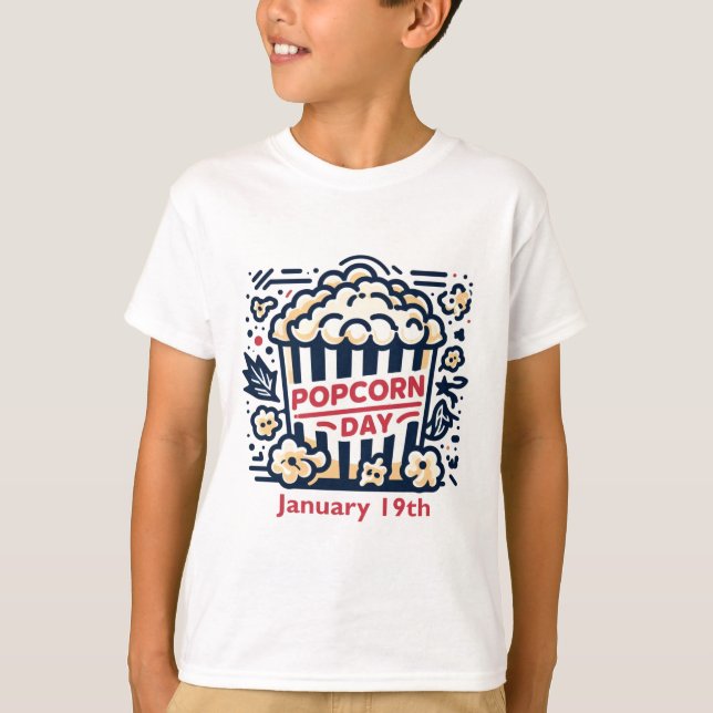 Jan 19th - Popcorn Day T-Shirt (Front)