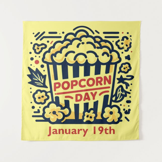 Jan 19th - Popcorn Day Tapestry (Front)