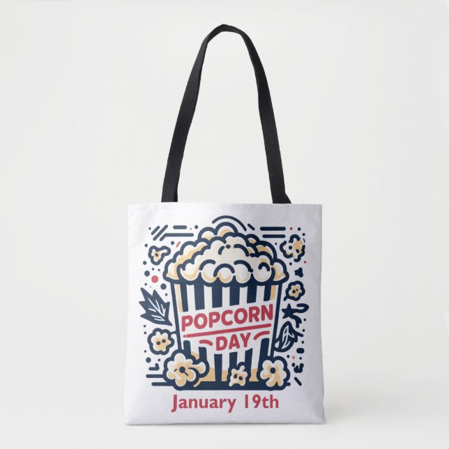 Jan 19th - Popcorn Day Tote Bag (Front)