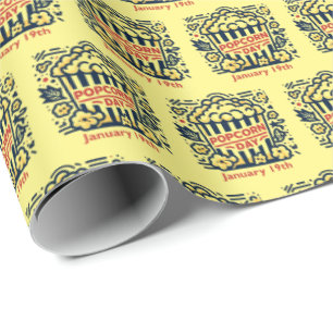 Jan 19th - Popcorn Day Wrapping Paper
