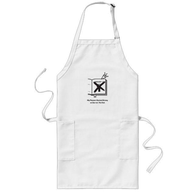 Jan 1st Apron| Sarcastic New Year's Resolution Long Apron (Front)
