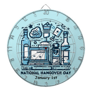 Jan 1st - National Hangover Day Dartboard