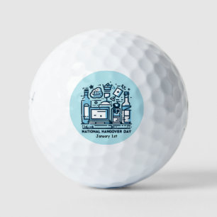 Jan 1st - National Hangover Day Golf Balls