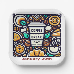 Jan 20th - Coffee Break Day Paper Plate